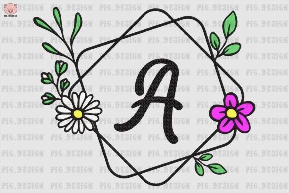 Flower Daisy Font A: A Fresh Embroidery Design for Craft Fairs
