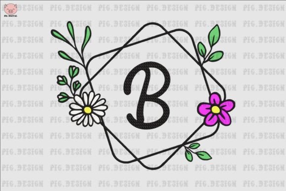 Flower Daisy Font B Review for Business Embroidery