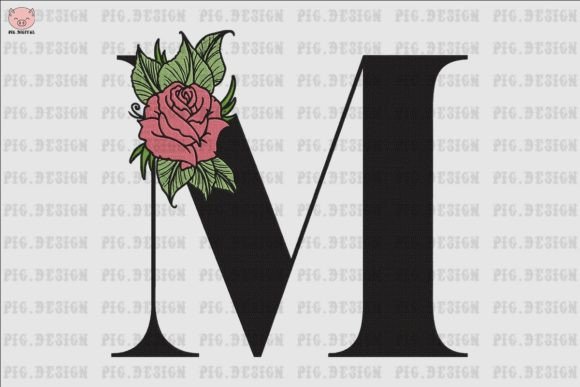 Flower Rose Font M Embroidery Design Review