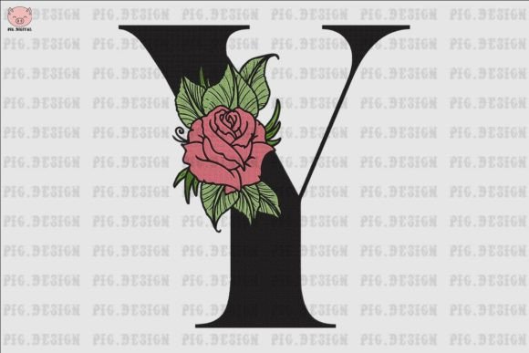 Flower Rose Font Y Embroidery Review