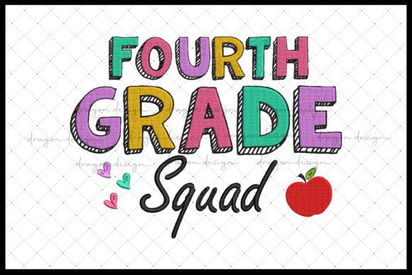 Fourth Grade Squad Embroidery Design Review