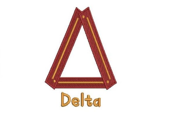 Greek Alphabet Letter Delta Embroidery Design Review